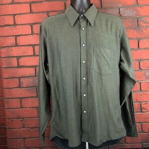 John Henry Green Men's Dress Shirt – Size 16.5/34-35, Classic‎ Fit